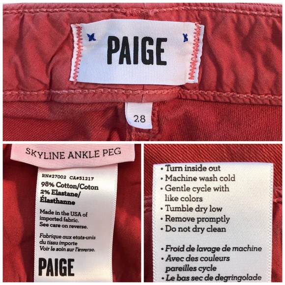 PAIGE Mid Rise Ankle Skinny "Skyline Peg" Jeans - Picture 12 of 14